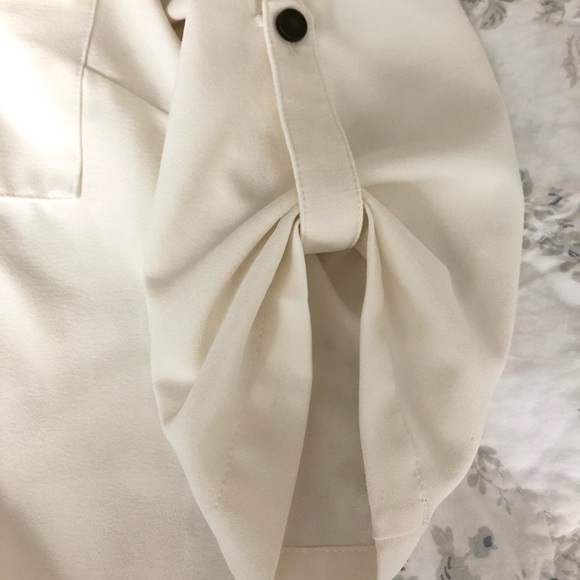 41 Hawthorne Tunic Button Down Ivory Top - Picture 5 of 8